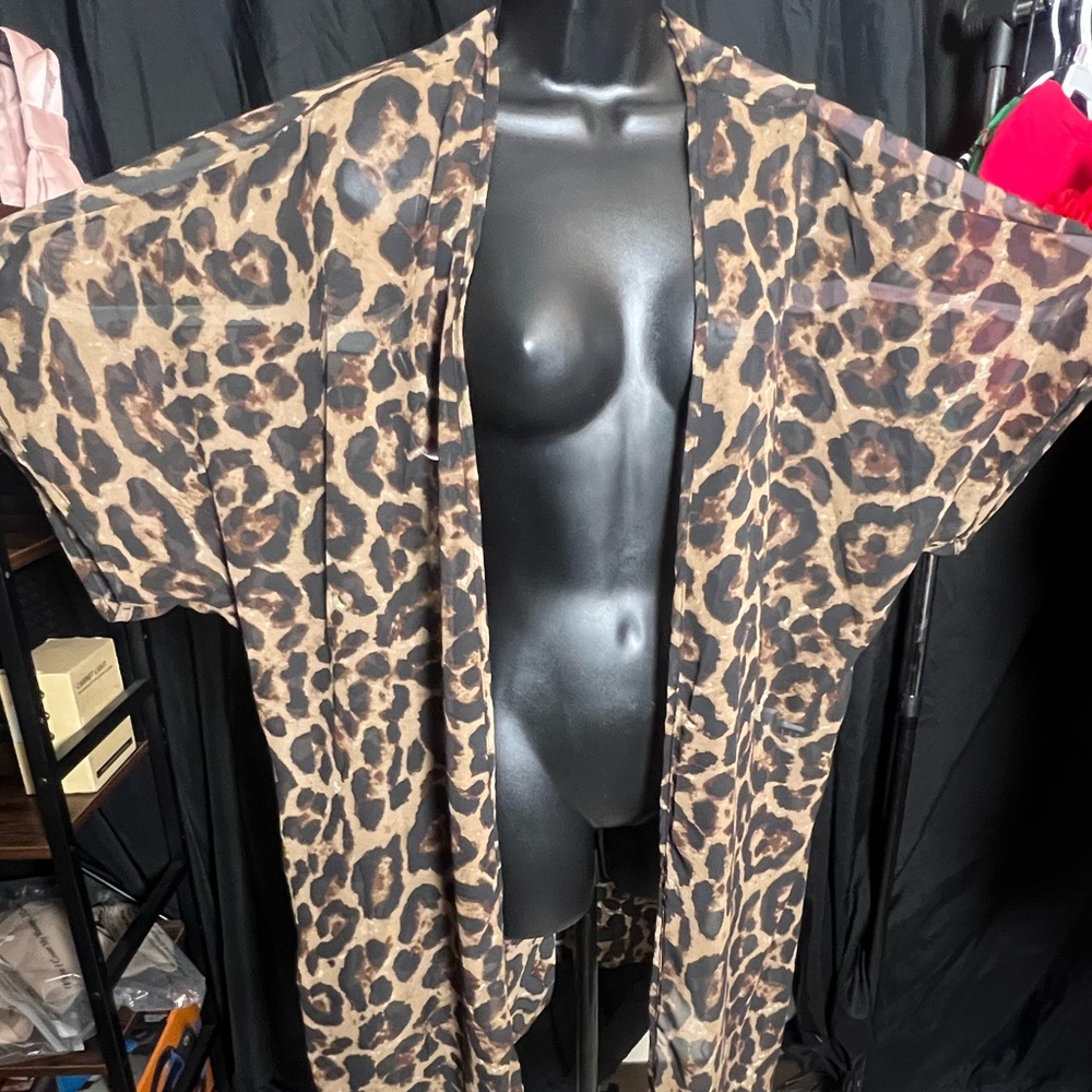 Leopard Print Kimono